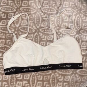 Calvin Klein White Key Hole Bralette